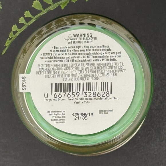 BBW Vanilla Bean Noel Bath & Body Works Single Wick Candle - Picture 10 of 10